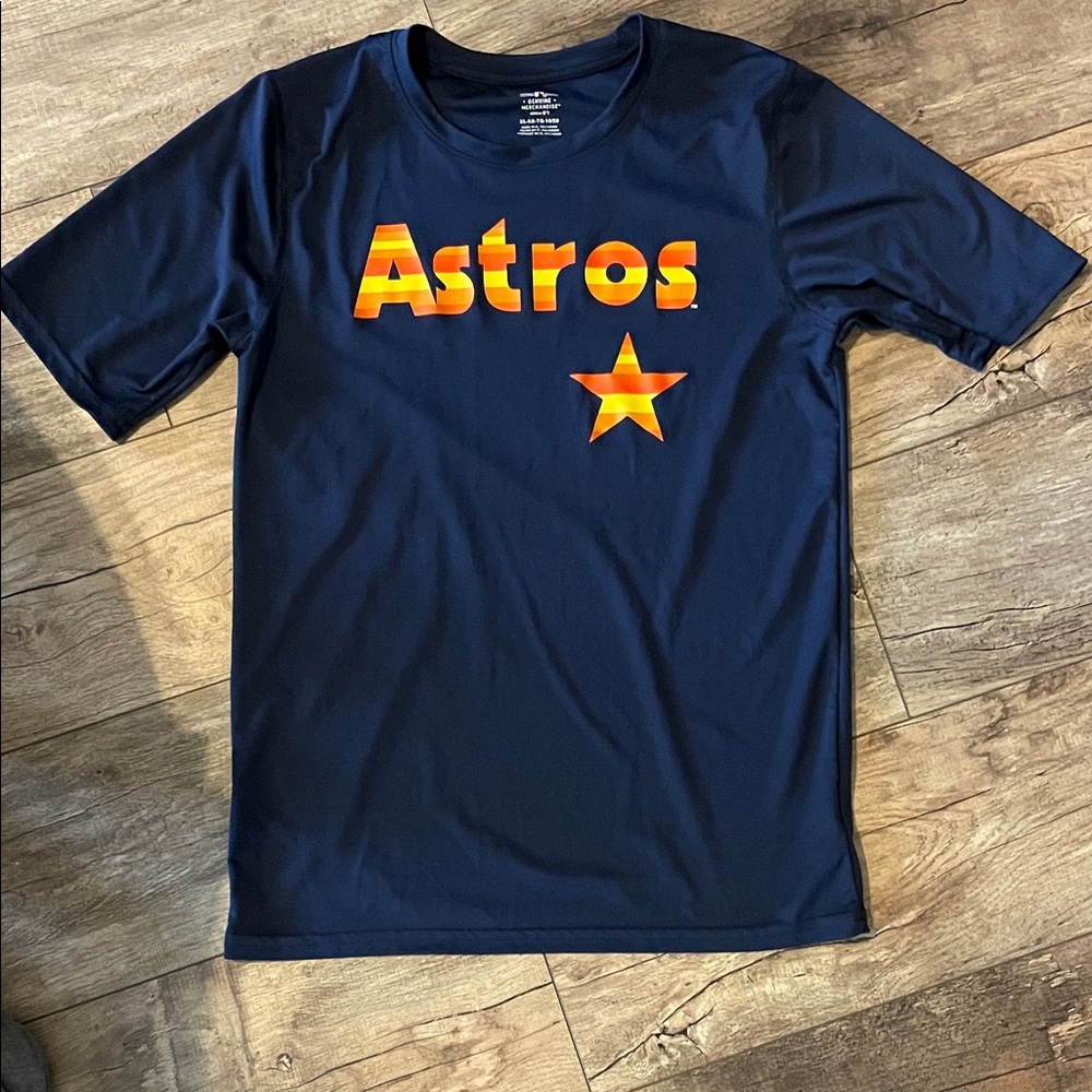 Genuine Merchandise Astros Navy Tee with Orange Star